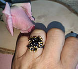 Срібне кільце з чорним опалом, розмір 16,8, фото 10