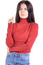 Темно-червоний гольф жіночий, молодіжний, базовий однотонний S/M (42-46), фото 2