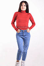 Темно-червоний гольф жіночий, молодіжний, базовий однотонний S/M (42-46), фото 5