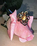 Срібне кільце з лабрадором і гранатами, розмір 18,5, фото 6