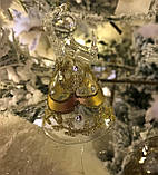 Ялинкова іграшка — ангел золотистий 8cm Goodwill (ціна за 1 штуку), фото 3