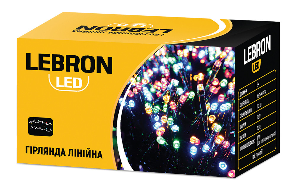 Світлодіодна гірлянда (лінійна) Lebron 140 LED 14 м Мультиколір (15-18-13)