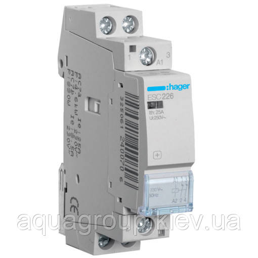 Hager Контактор Hager ESC226 230 В/25 A, 2 НЗ, фото 1
