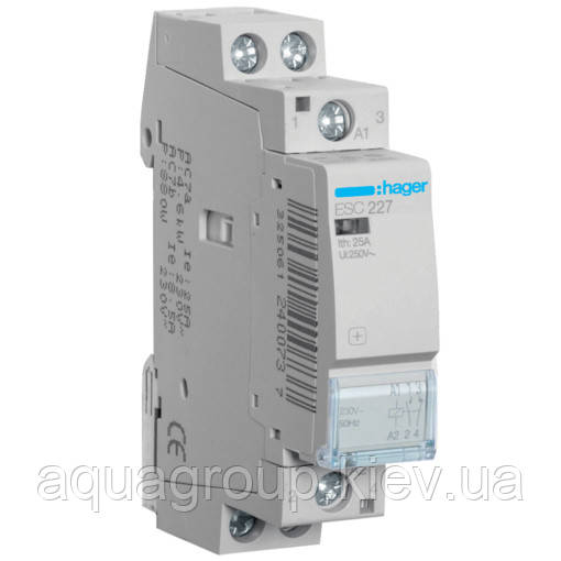 Hager Контактор Hager ESC227 230 В/25 A, 1 НЗ + 1 НО