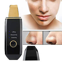 Ультразвуковий пілінг скрабер для чищення обличчя і омолодження шкіри Ultrasonic SY-024 ліфтингу і фонофорезу чорний, фото 3