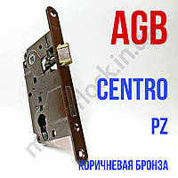 Замок AGB Centro под цилиндр PZ 50/85 бронза (кор)