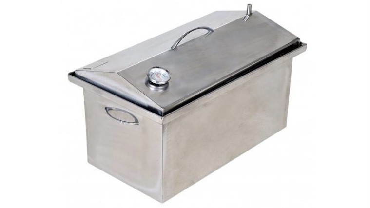 Коптильня нержавійка велика 520х320х320 1,6 мм Україна + термометр, фото 1