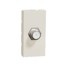 Розетка Coaxial F-type 1 модуль бежева Unica New NU346844