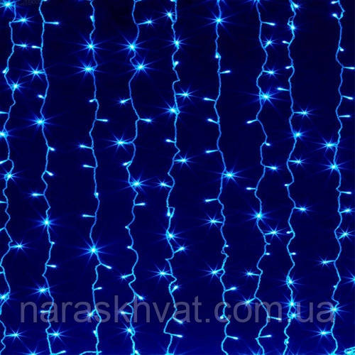 Гірлянда Штора-Завіса Led 480 блакитна