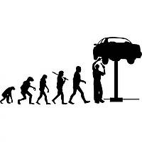 Виниловая наклейка на автомобиль - Эволюция Автомеханика