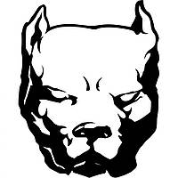 Вінілова наклейка на автомобіль - Вінілова наклейка на автомобіль - Pitbull / Пітбуль v3