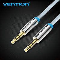 AUX аудио кабель Vention Audio 3.5 мм White Metal Type толстый провод в оплетке 3 м White/Grey (P350AC300-W)