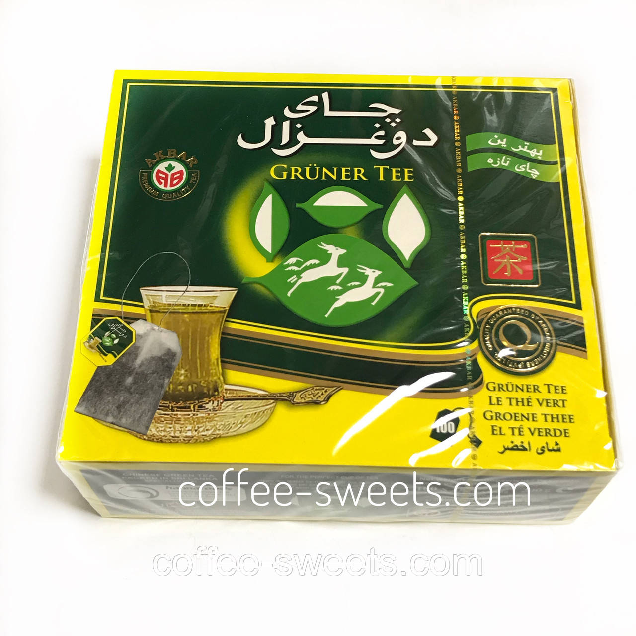 Чай Do Ghazal Tea Akbar зелений 100 пакетів цейлонський