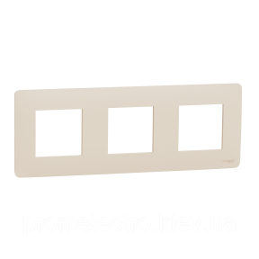 Рамка 3-постова Бежева Unica New NU200644