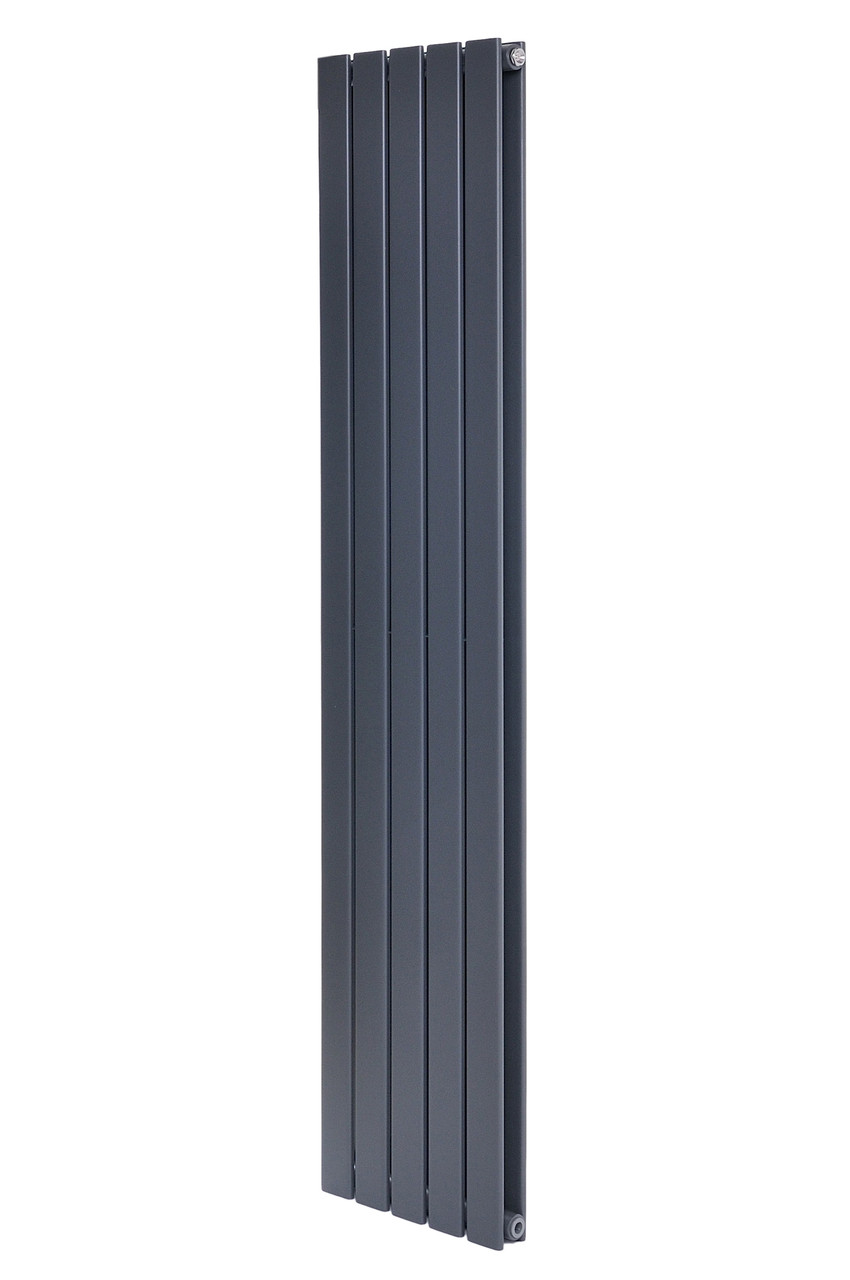 Вертикальний дизайнерський радіатор опалення ARTTIDESIGN Livorno II 5/1600/340/50 сірий матовий
