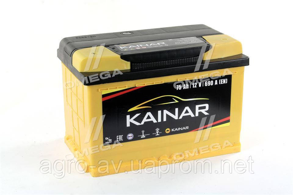 Аккумулятор 75Ah-12v KAINAR Standart+ (278x175x190),L,EN690 L+левый - фото 1 - id-p1524951057