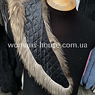 Комір із натуральної шкіри фінського єнота довжина 100 см/8 см, фото 2