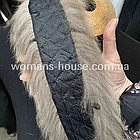 Комірова облямівка зі шкіри єнота довжина 75 см по підкладці 6 см. (Подвійний), фото 2