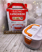 Ланч бокс с подогревом от розетки 220 Вт вакуумный контейнер для еды 2 отделения и ложка Electric lunch box