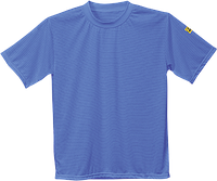 Антистатическая ESD футболка AS20 Голубой, S ESD Спецодежда