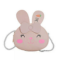 Дитяча сумка для дівчаток подарунок сумочка рожева Зайчик