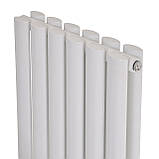 Вертикальний дизайнерський радіатор опалення ARTTIDESIGN Rimini II 6/1800/354/50 білий матовий, фото 6