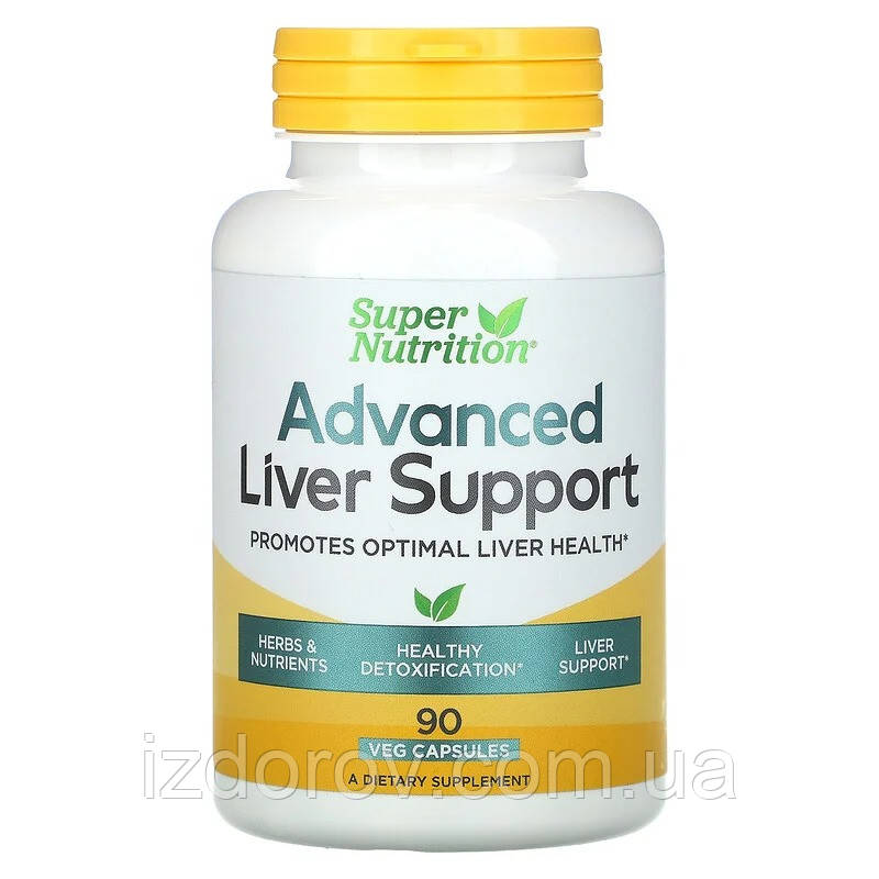 Super Nutrition, Advanced Liver Support, Покращена підтримка печінки, 90 капсул вегетаринских