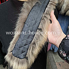 Комірова облямівка з натуральної шкіри фінського єнота 70 см/6 см., фото 5