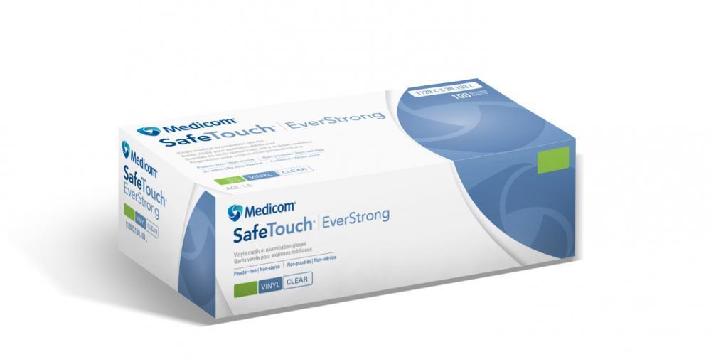 Перчатки Винил Medicom SafeTouch EverStrong, 100 шт. 50 пар, розмір M