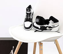 Зимові кросівки Nike Air Force Black з хутром, чоловічі кросівки. ТОП Репліка ААА класу., фото 3