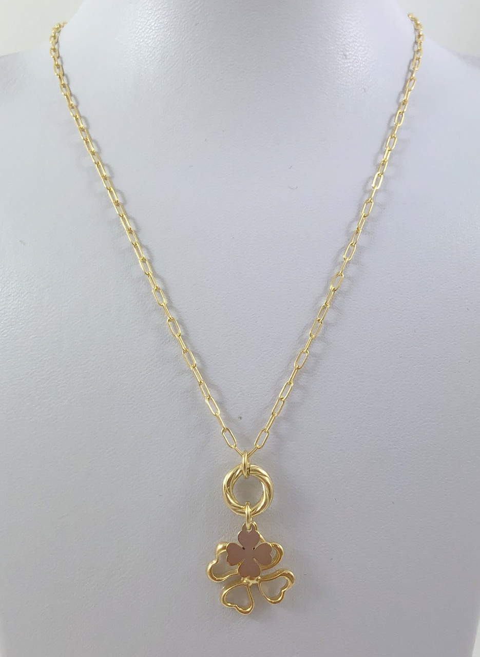 Срібне кольє "Конюшина" CLT10863Uж, фото 1