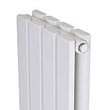 Вертикальний дизайнерський радіатор опалення ARTTIDESIGN Terni II 4/1800/236/50 білий матовий, фото 2