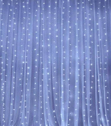 Світлодіодна гірлянда Штора 240LED 3x2m білий холодний/проз IP20 Код.59381, фото 1