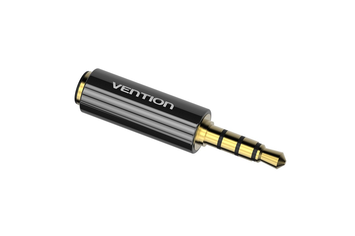 Аудіо перехідник Vention 3,5 мм CTIA - OMTP Black (VAB-S06)