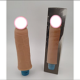 Фалоїмітатор із вібрацією реалістичний 17,5 см, інтимні іграшки для жінок, фото 2