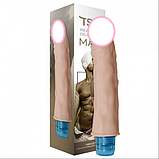 Фалоїмітатор із вібрацією реалістичний 17,5 см, інтимні іграшки для жінок, фото 3