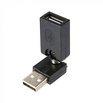 Адаптер перехідник поворотний Alitek USB Male (тато) — USB Female (мама), 360 градусів, фото 3