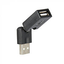 Адаптер перехідник поворотний Alitek USB Male (тато) — USB Female (мама), 360 градусів, фото 4