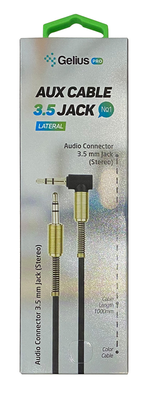 Кабель аудіо 3,5 Gelius (тато - мама) 1м (бічний) Червоний