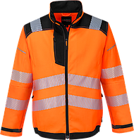 Светоотражающая рабочая куртка PW3 T500 Оранжевый/Черный, M PW3 высокой видимости
