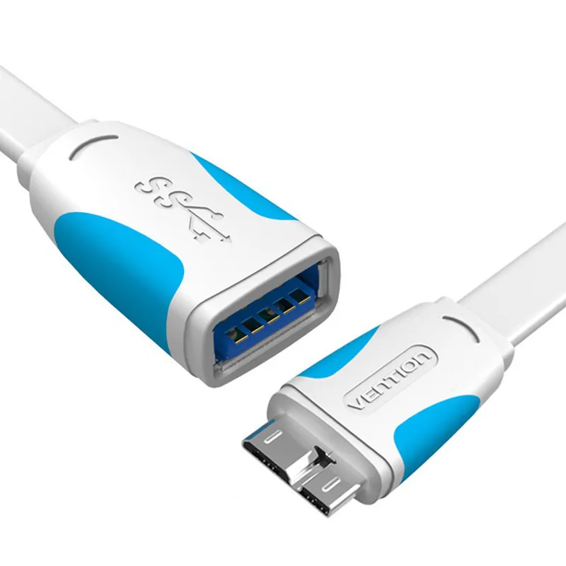 Кабель перехідник Vention Flat OTG micro USB 3.0 0.25 м White (VAS-A38-W025)