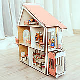 Дерев'яний ляльковий Будиночок DaBo Home для LOL з меблями та ліфтом, фото 3