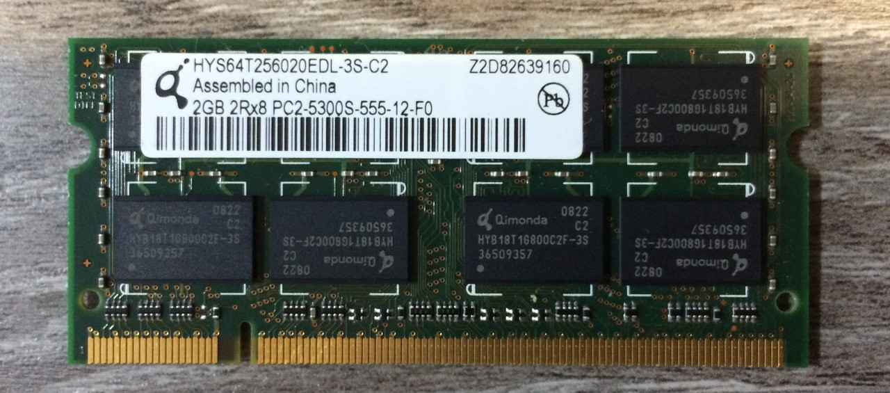 Для ноутбука 2GB DDR2 667MHz Qimonda PC2 5300S 2Rx8 RAM Оперативна пам'ять, фото 1