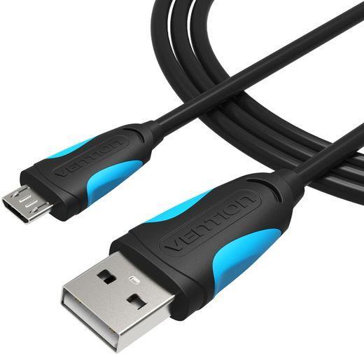 Кабель для зарядки і синхронізації USB Vention USB 2.0 - micro USB Cable 1 м Black (VAS-A04-B100)