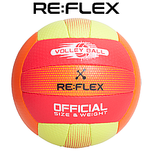 М'яч волейбольний RE:FLEX SMASH, червоно-оранжево-лимонний