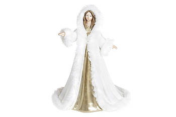Декоративна статуетка Ангел, 24см, колір - білий з шампанню (890-117)