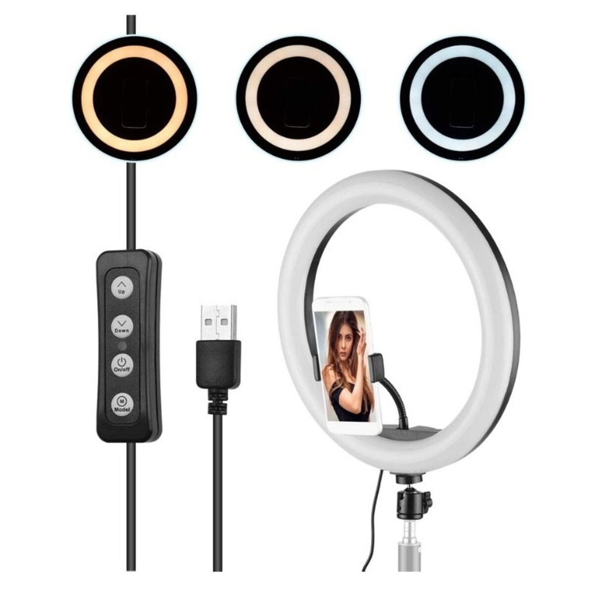 32 см Кільцеве світло (15 W) Visico M-33 Ring Light, 3200 — 5600 K