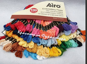 50шт по 8м нитки муліне для вишивання Airo набір