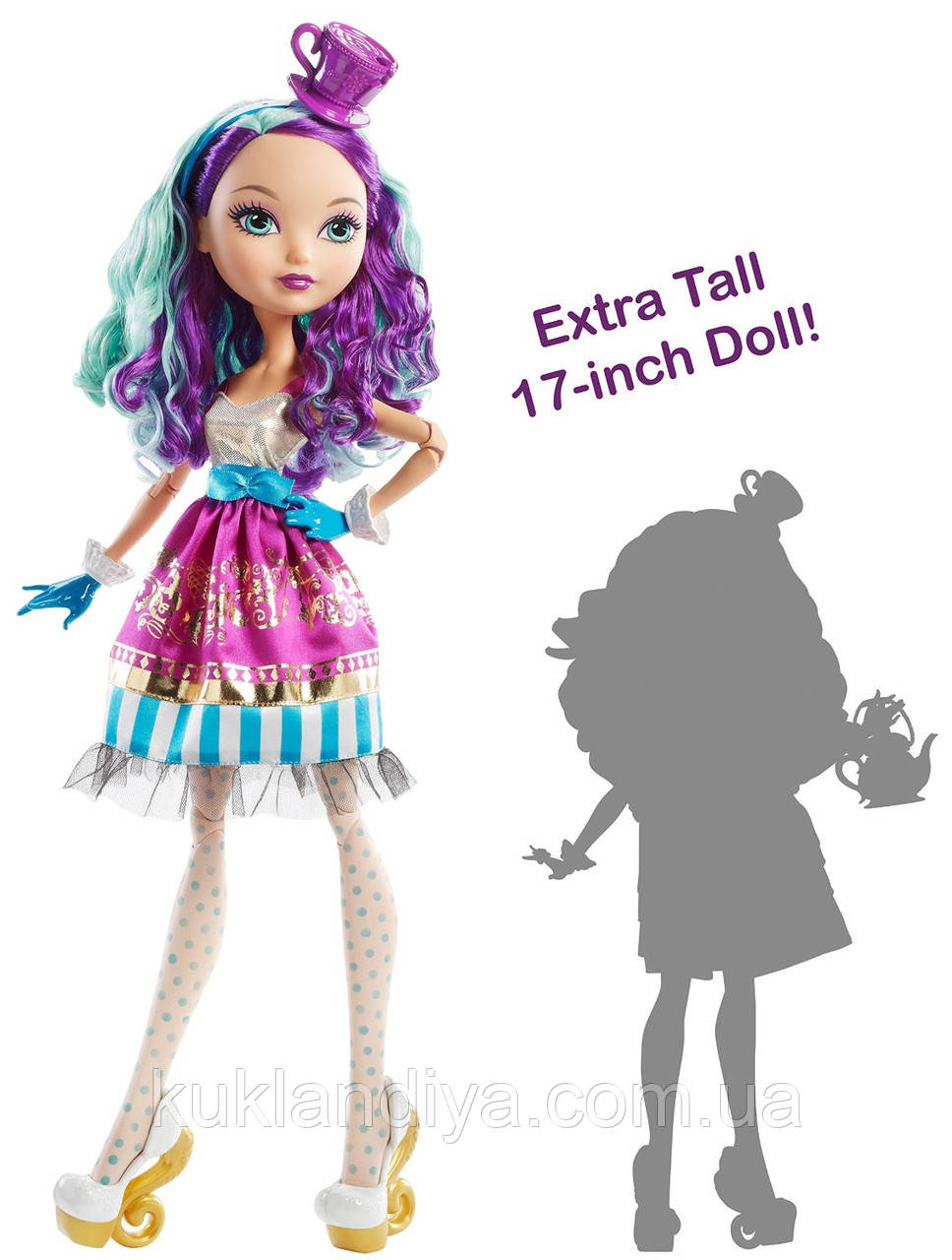 Лялька Ever After High Меделін Хеттер 42 см Країна Чудес, фото 1
