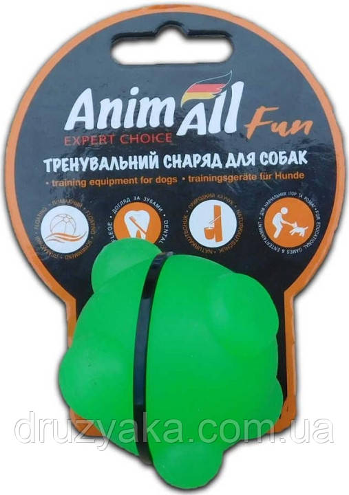 Іграшка для собак AnimAll Fun куля молекула, зелена, 5 см